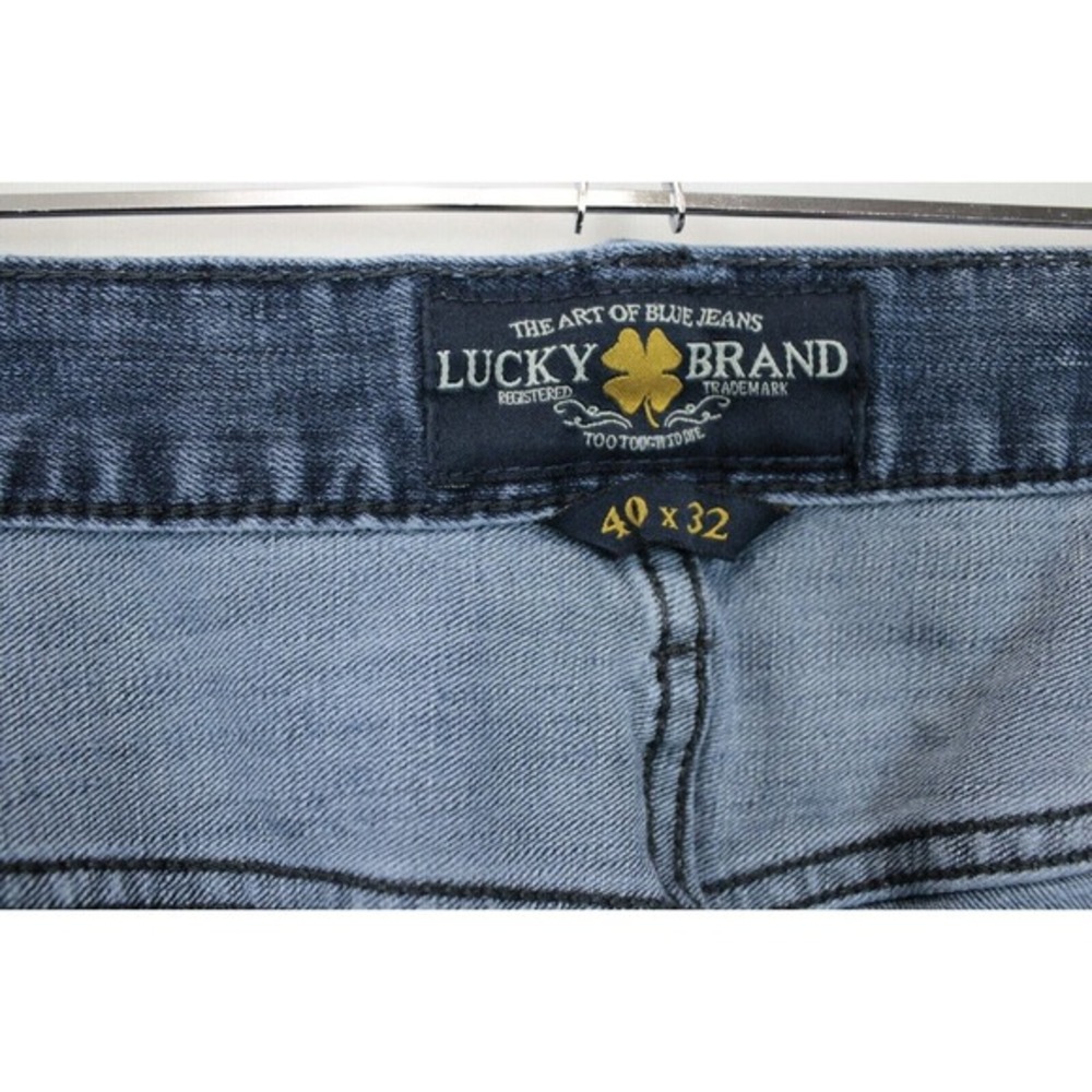 Lucky Brand 410 Athletic Fit Jeans Men 40 / 32 Straight Leg Blue Denim Pants - Picture 10 of 13